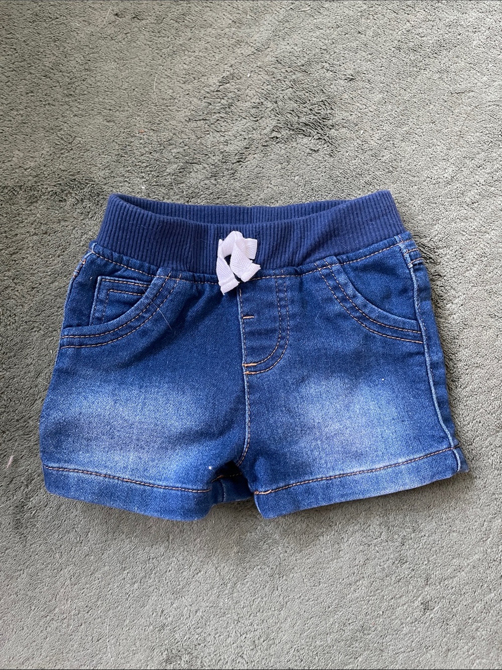 Cat & Jack Elastic Knit-Waist Denim Shorts